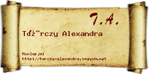 Tárczy Alexandra névjegykártya